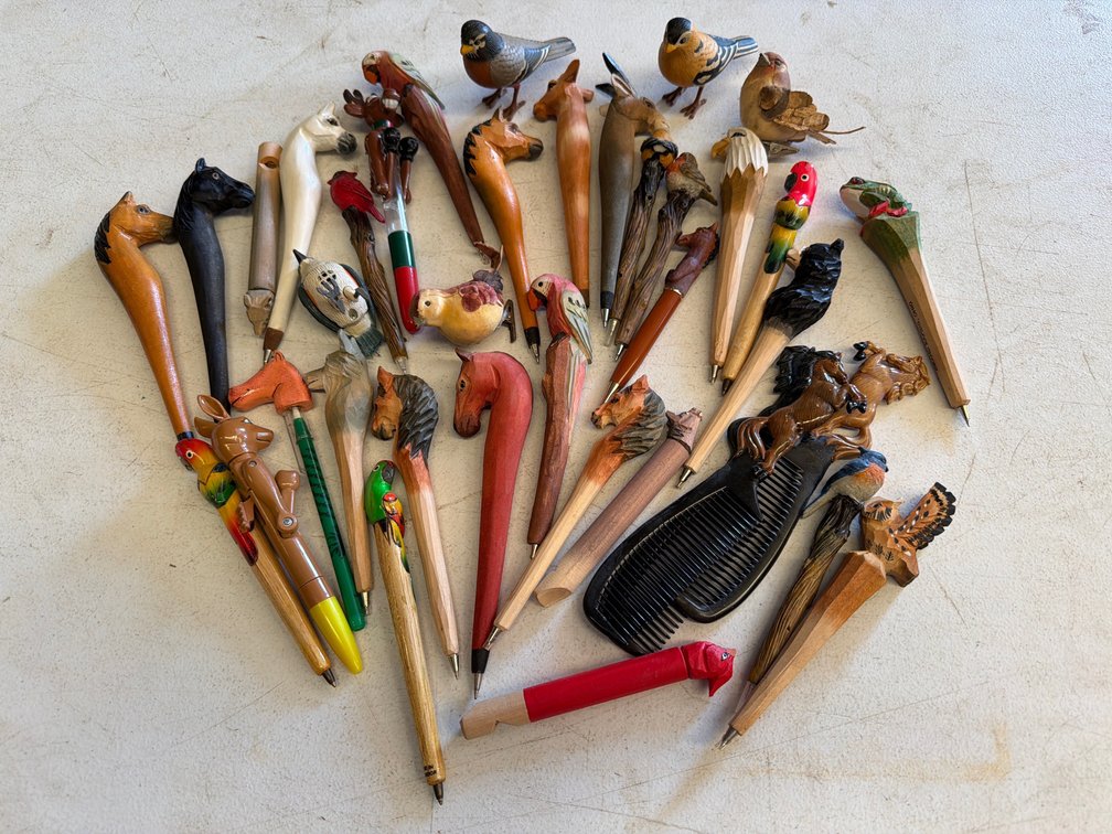 Wooden Animal Novelty Pens and Accessories