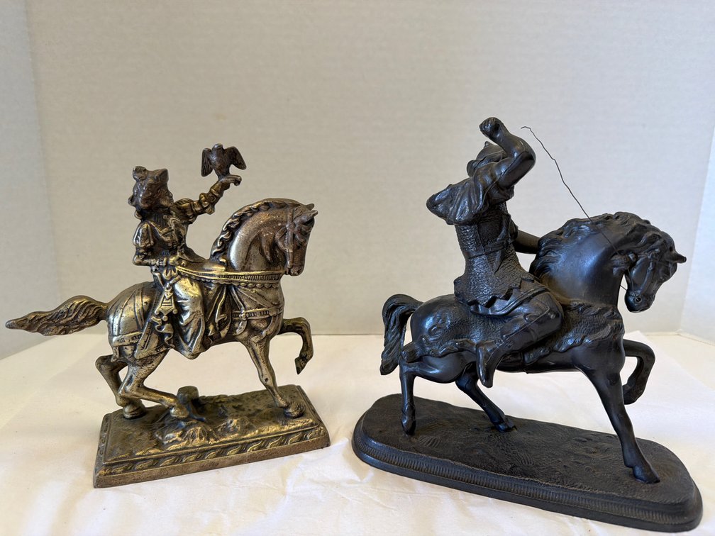 Cast Metal Equestrian Sculptures