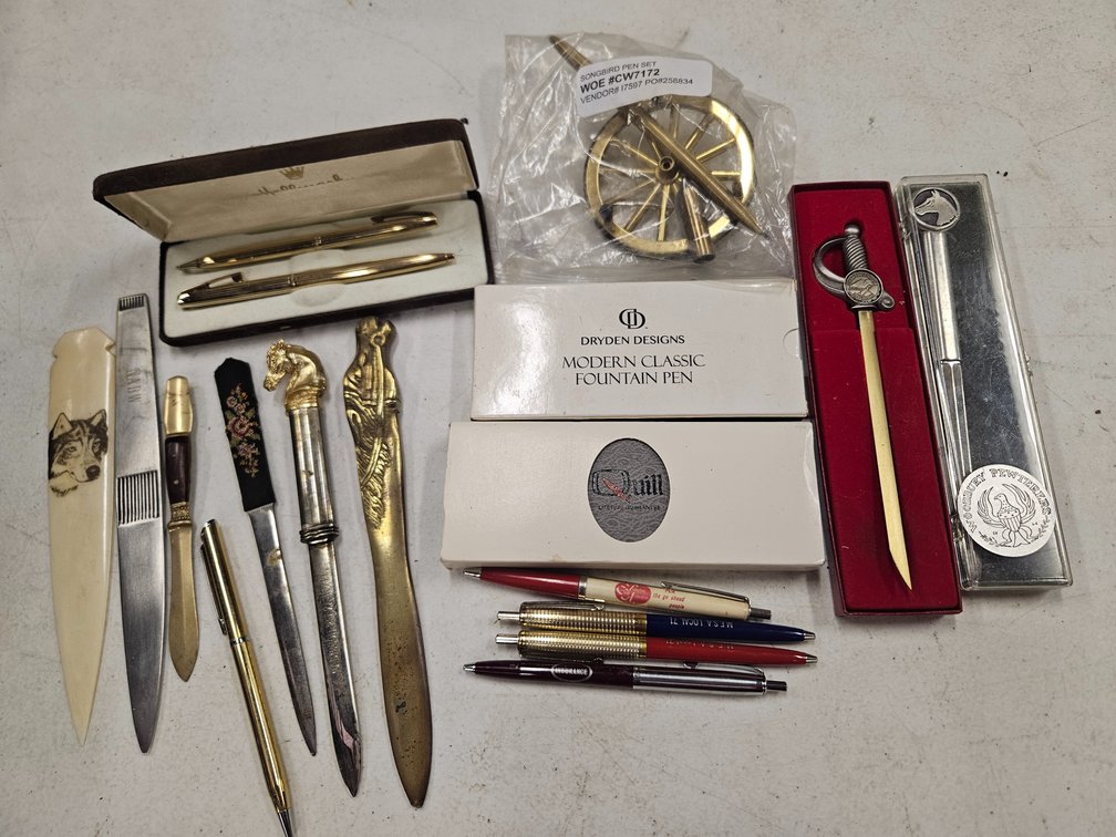 Assorted Writing Instruments & Letter Openers