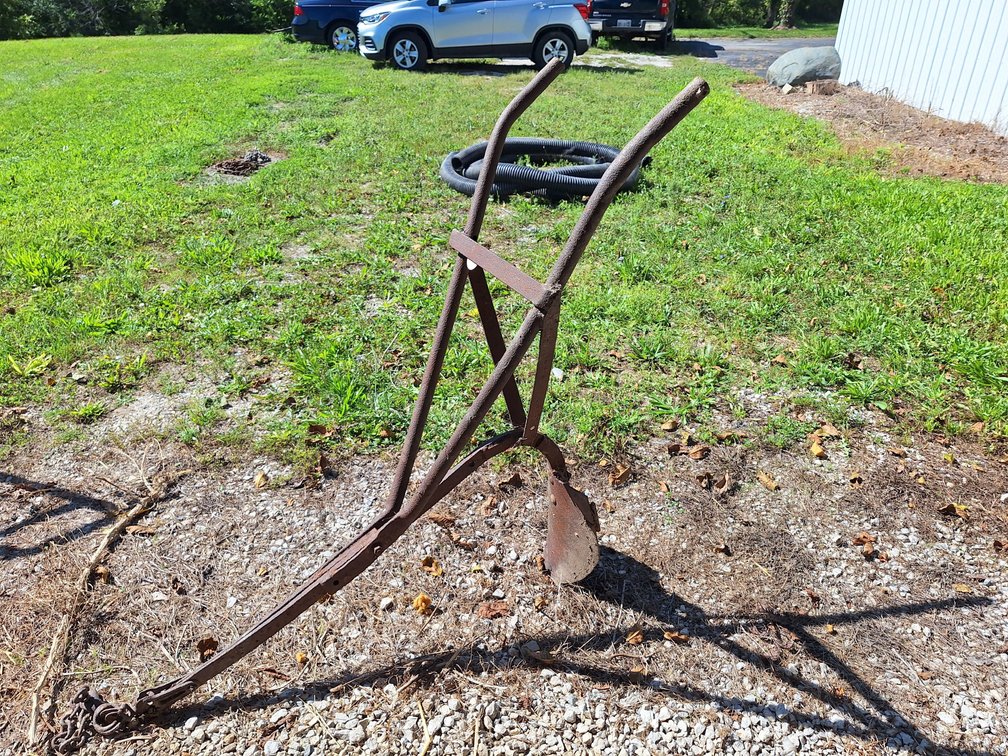 Antique Metal Walk-Behind Plow