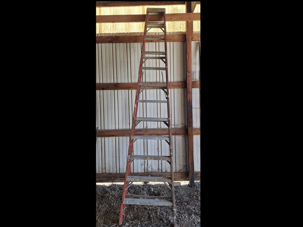 Tall Fiberglass Stepladder
