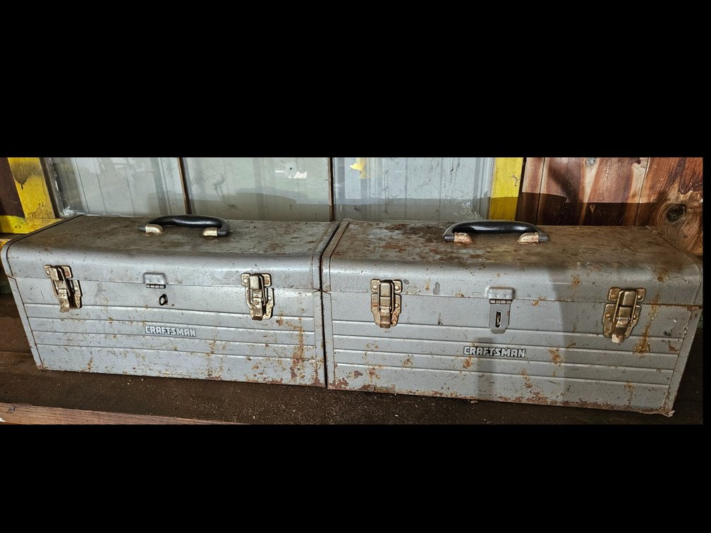 Vtg. Craftsman Metal Handheld Toolboxes
