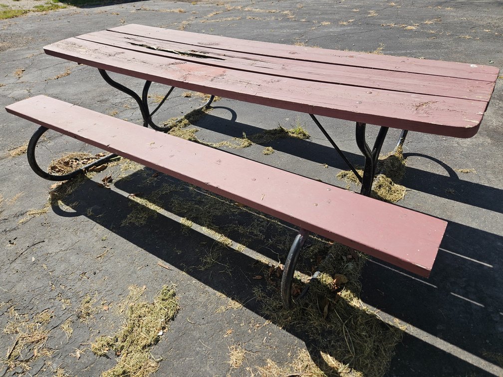 8 ft. Painted Wooden Picnic Table