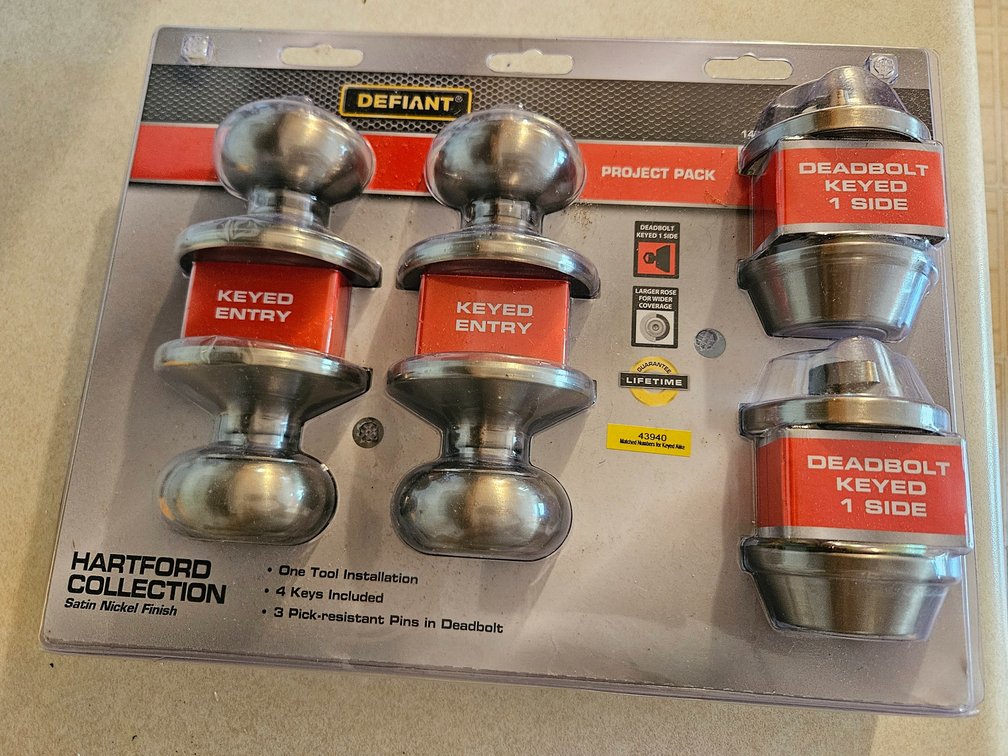 Defiant Hartford Collection Satin Nickel Project Pack Lockset