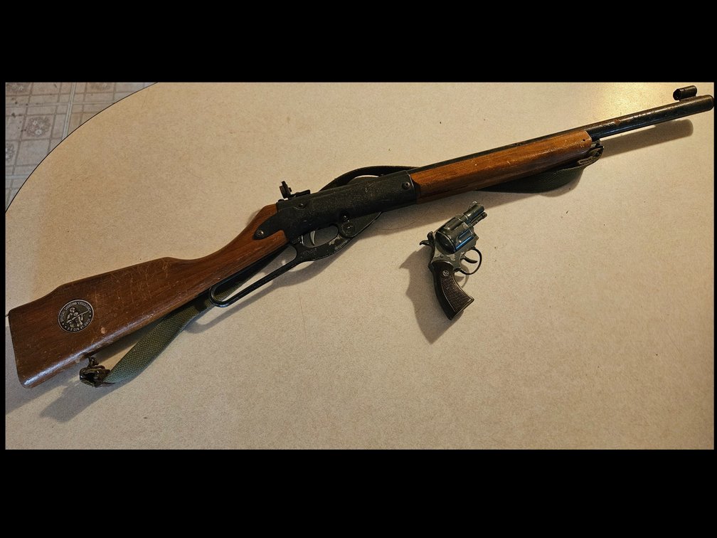 Daisy Lever-Action BB Gun and Kilgore Toy Revolver