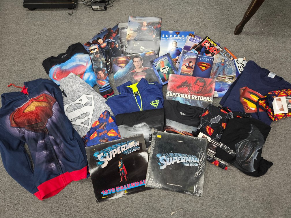Superman Collectibles, Media & Apparel Assortment