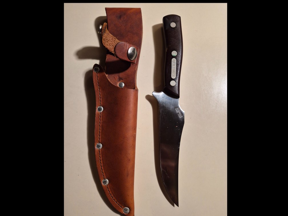 Schrade Old Timer 15OT Fixed Blade Knife and Sheath