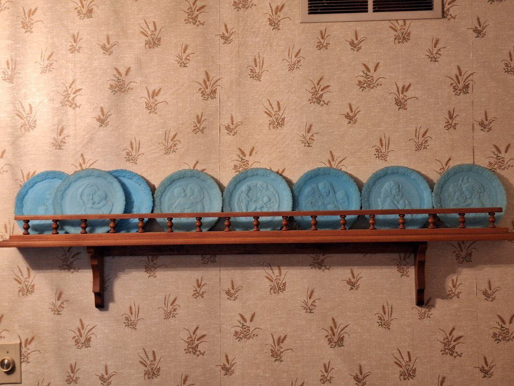 Fenton Blue Glass Mother's Day Plates