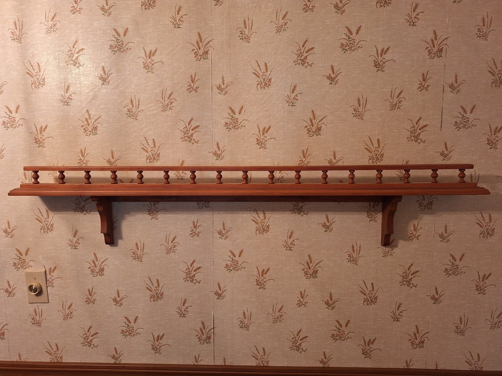 Wooden Spindle Gallery Wall Shelf