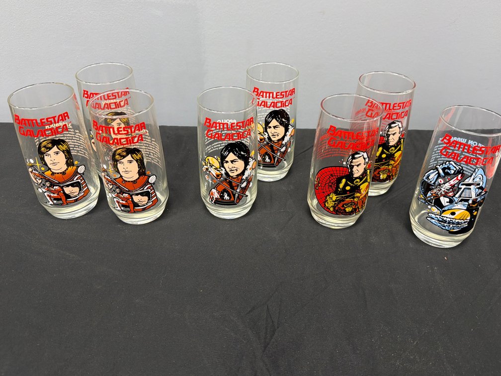 Vintage Battlestar Galactica Promotional Glasses