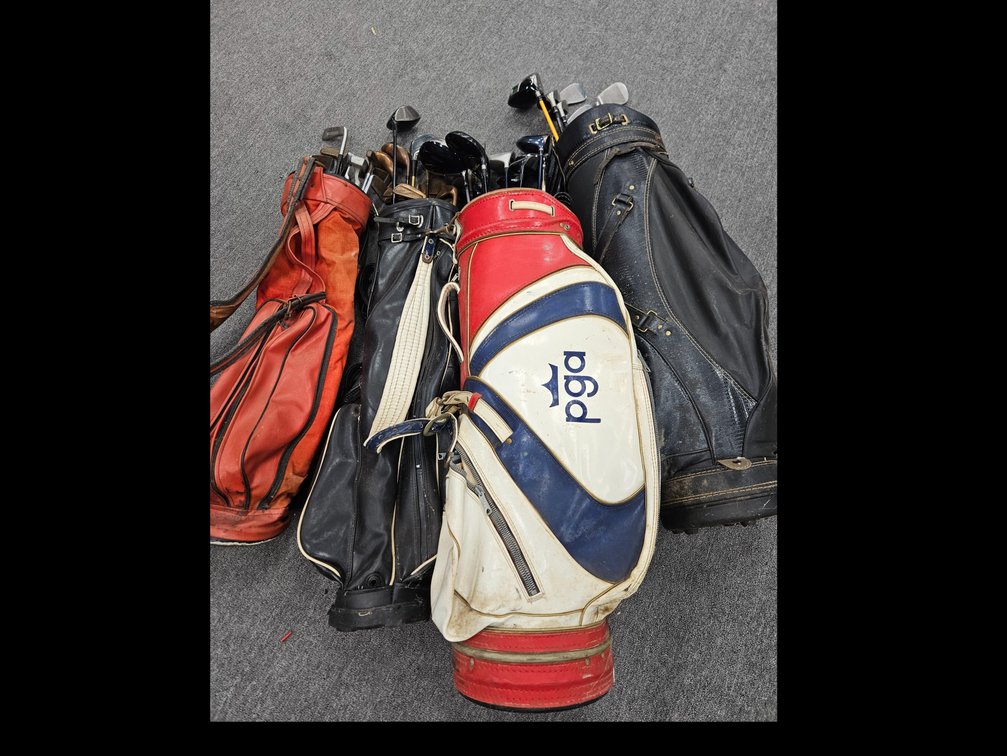Assorted Golf Clubs and Bags (4)