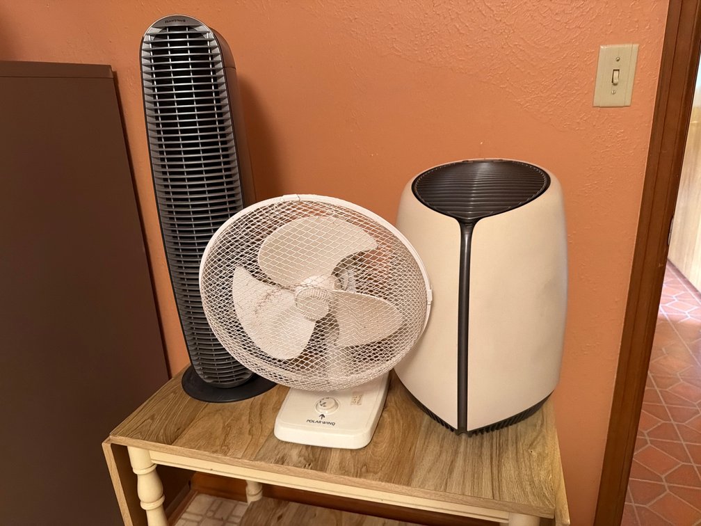 Tower Fan, Oscillating Desk Fan, and Air Purifier