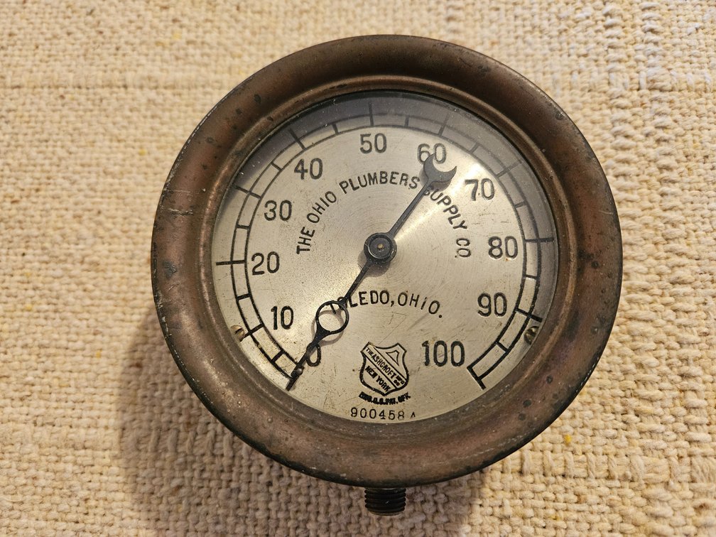Ashcroft The Ohio Plumbers Supply Co. Pressure Gauge