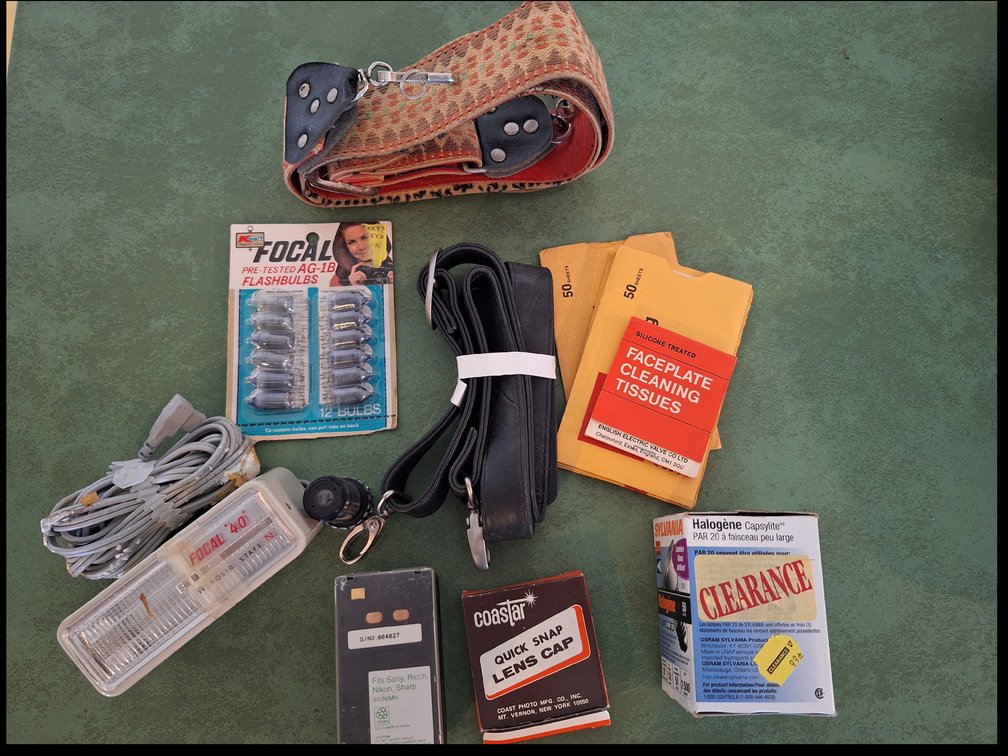 Focal Flash, Cinepar Zoom Lens, Camera Straps, and More
