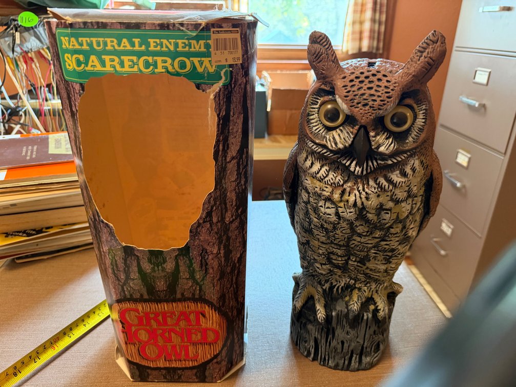 Dalen Products Natural Enemy Scarecrow Great Horned Owl Decoy