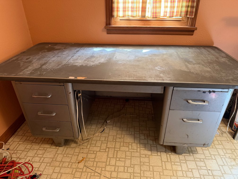 All-Steel Equipment Inc. Double-Pedestal Metal Desk