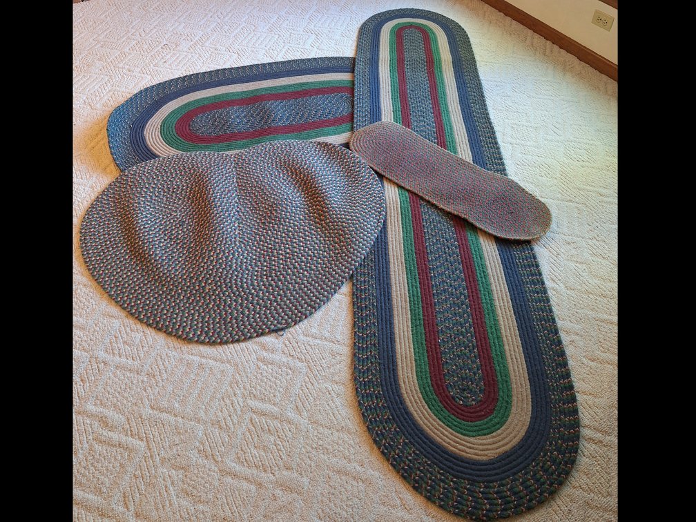 Braided Oval Area Rug, Runner, and Mat
