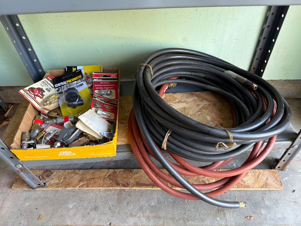 Air Hoses, Pneumatic Regulator, Blow Gun, and Fittings
