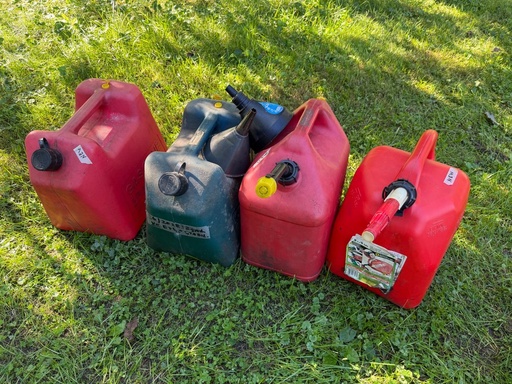 Plastic Fuel Cans, Funnels, and Pouring Spouts