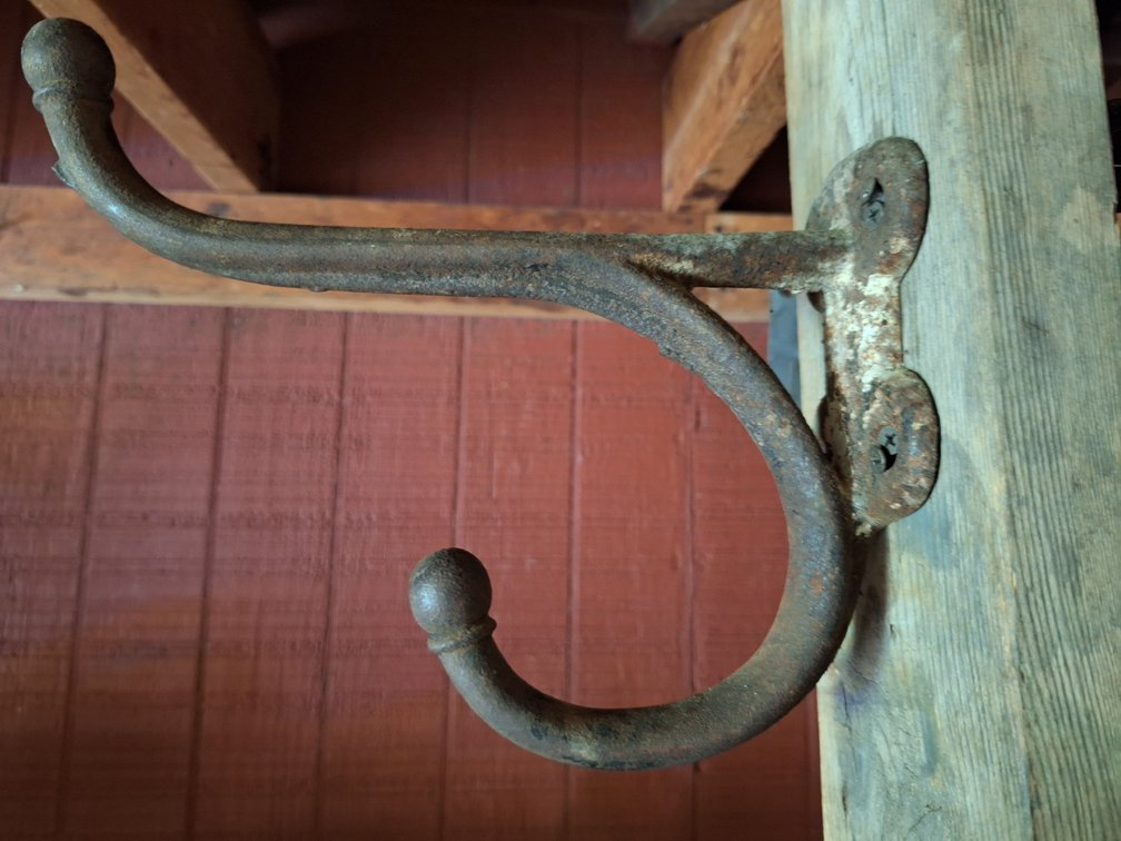 Cast Iron Harness Hooks, Horseshoe and Trowel Doorknocker