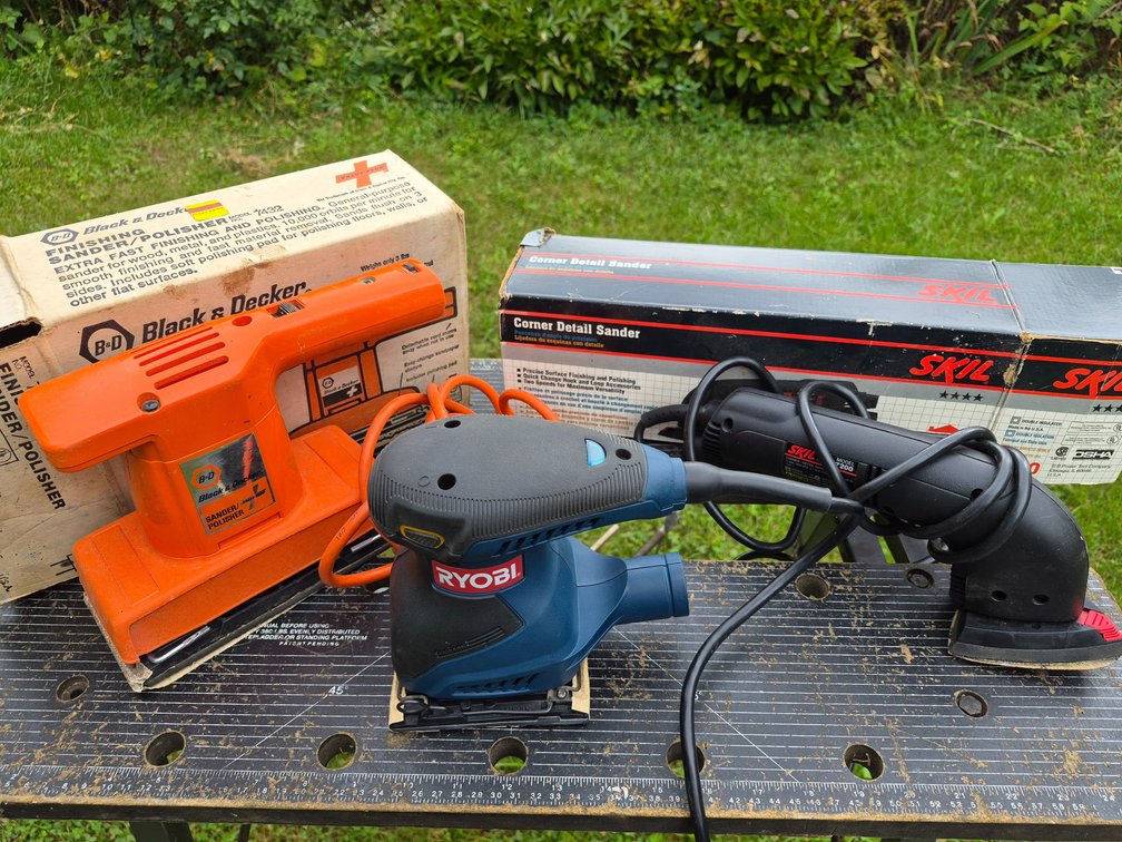 Black & Decker, Ryobi, and Skil Electric Sanders