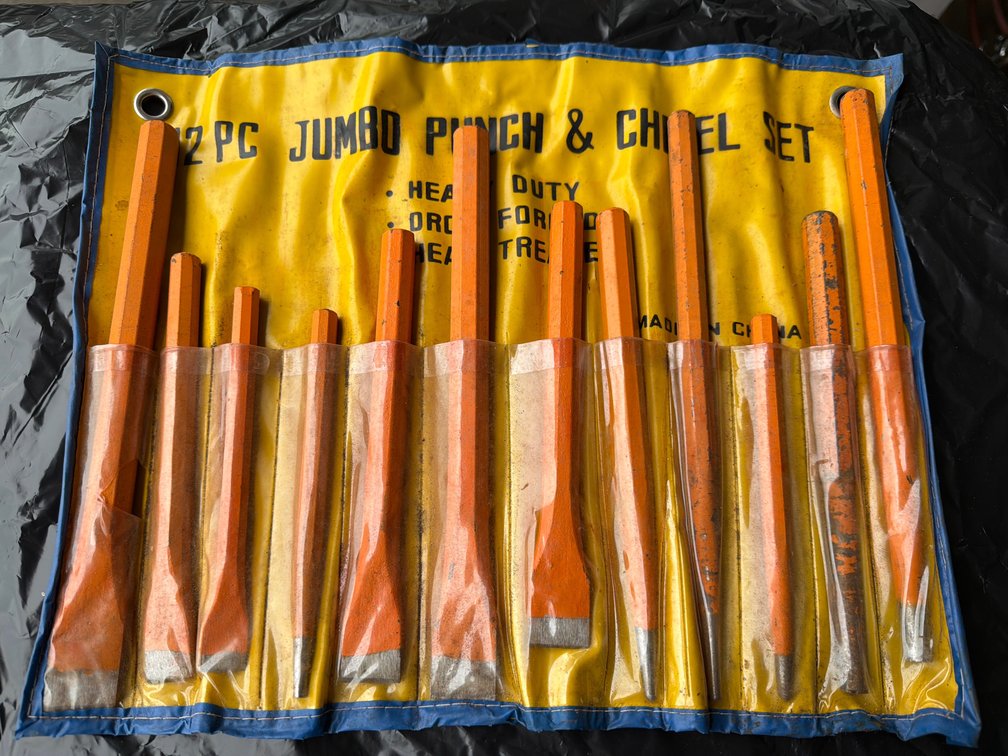 Punch and Chisel Set with Roll Pouch