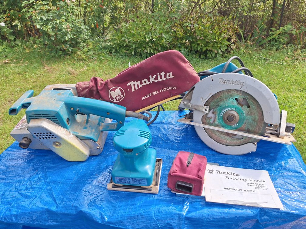 Makita Belt Sander, Circular Saw, and Finishing Sander