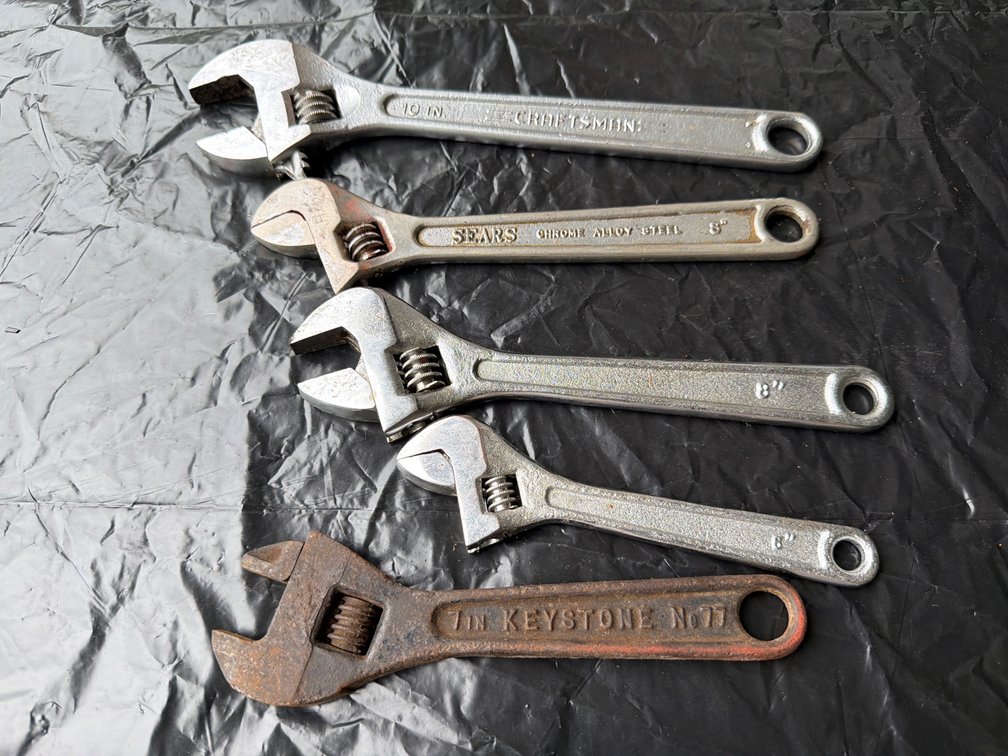Steel Adjustable Wrenches with Worm Gear Adjusters