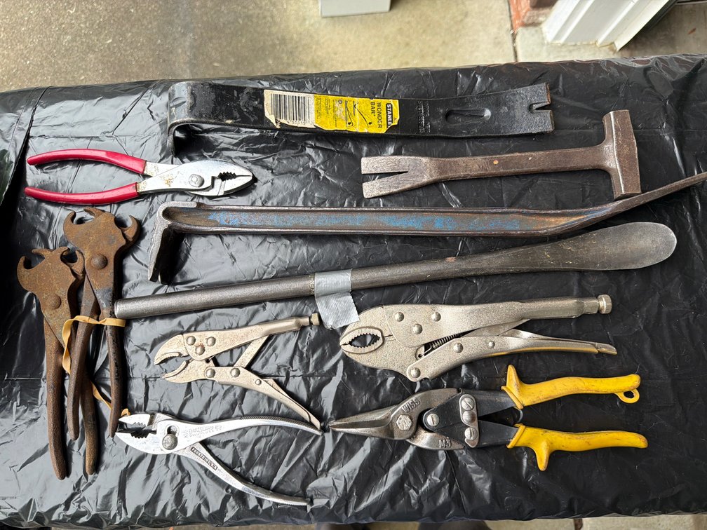 Pry Bars, Pliers, Aviation Snips, and Hand Tools