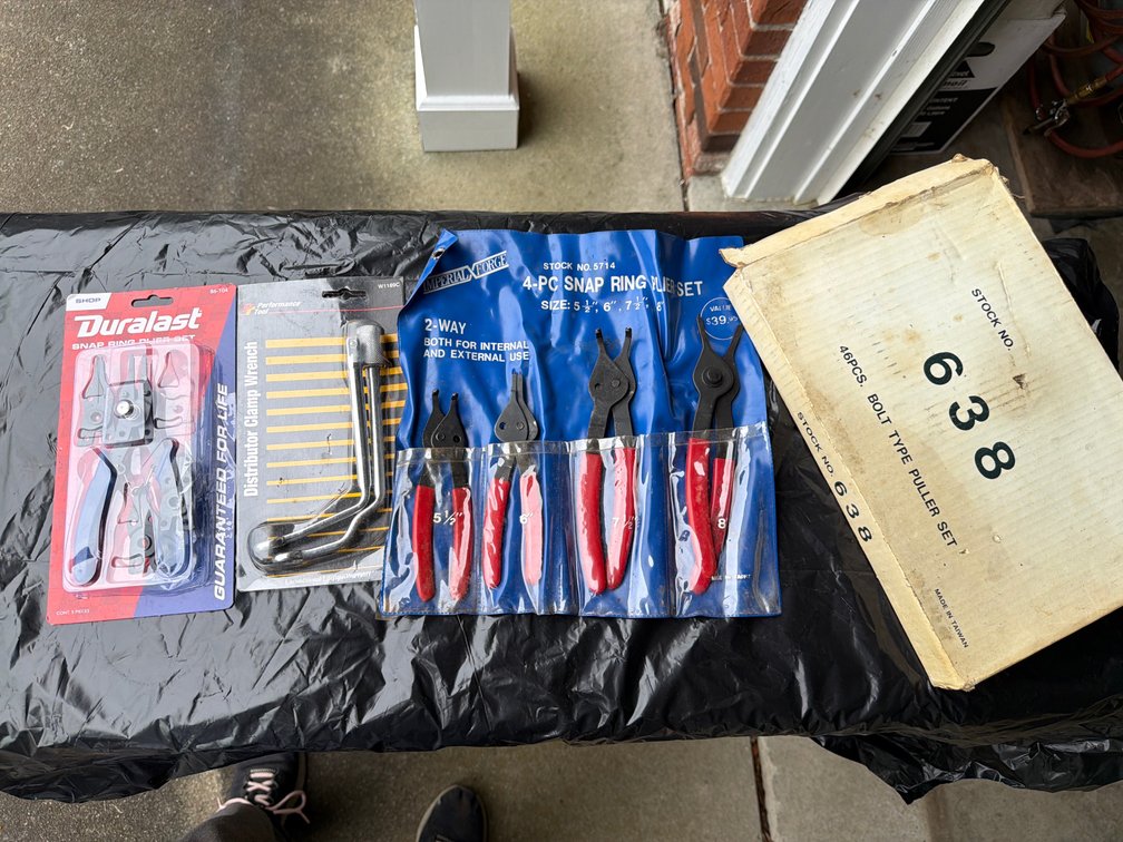 Snap Ring Pliers, Distributor Clamp Wrench, and Puller Set