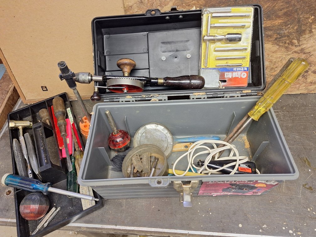 Toolbox, Hand Drill, Electric Engraver, and More