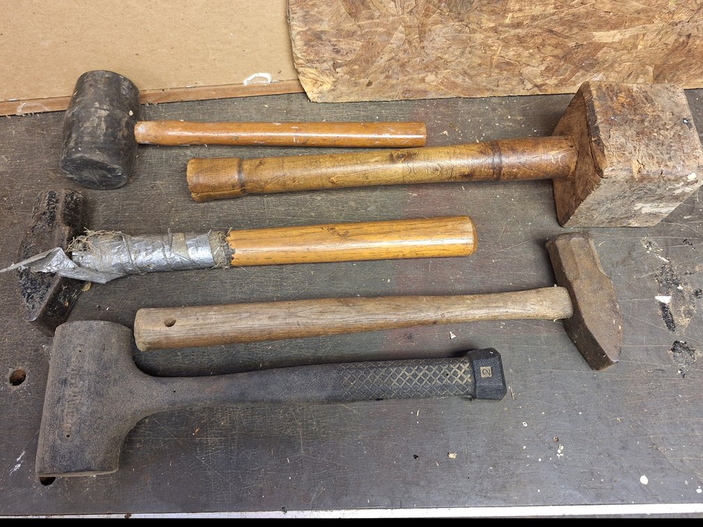 Dead-Blow Hammer, Cross-Peen Hammer, and Mallets