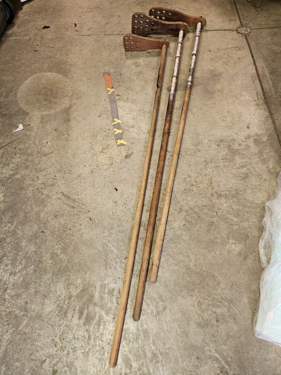 Long-Handled Wooden Perforated Paddles