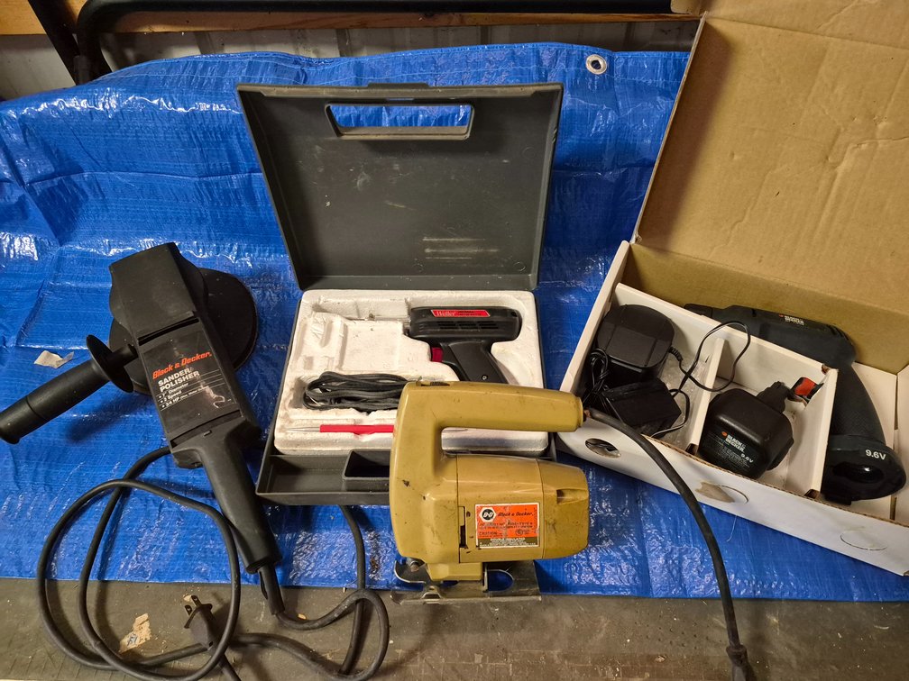 Power Drills, Sander/Polisher, Jigsaw, and Soldering Gun