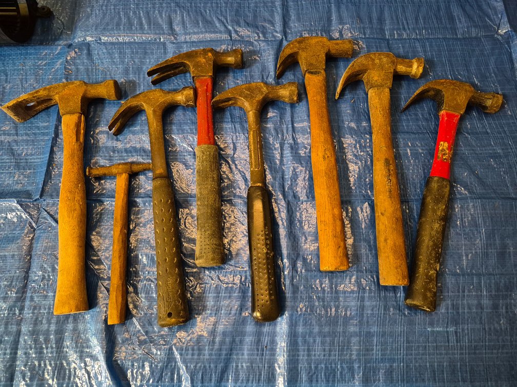 Claw and Specialty Hammers with Wood and Metal Shafts