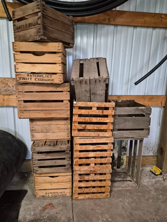 Slatted Wooden Fruit Crates and OSB Storage Crates