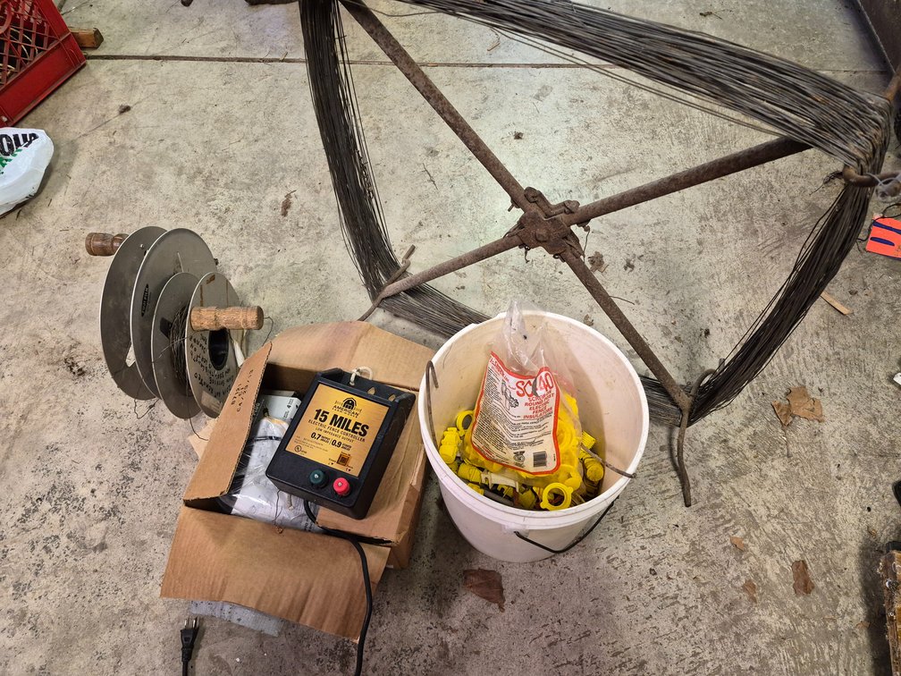 Electric Fence Controller, Wire Reels, and Insulators