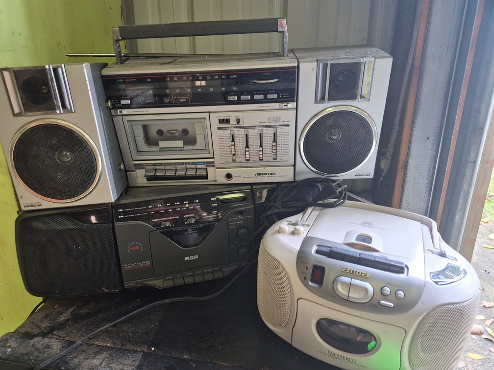 Portable Stereo Radio and Cassette Boomboxes