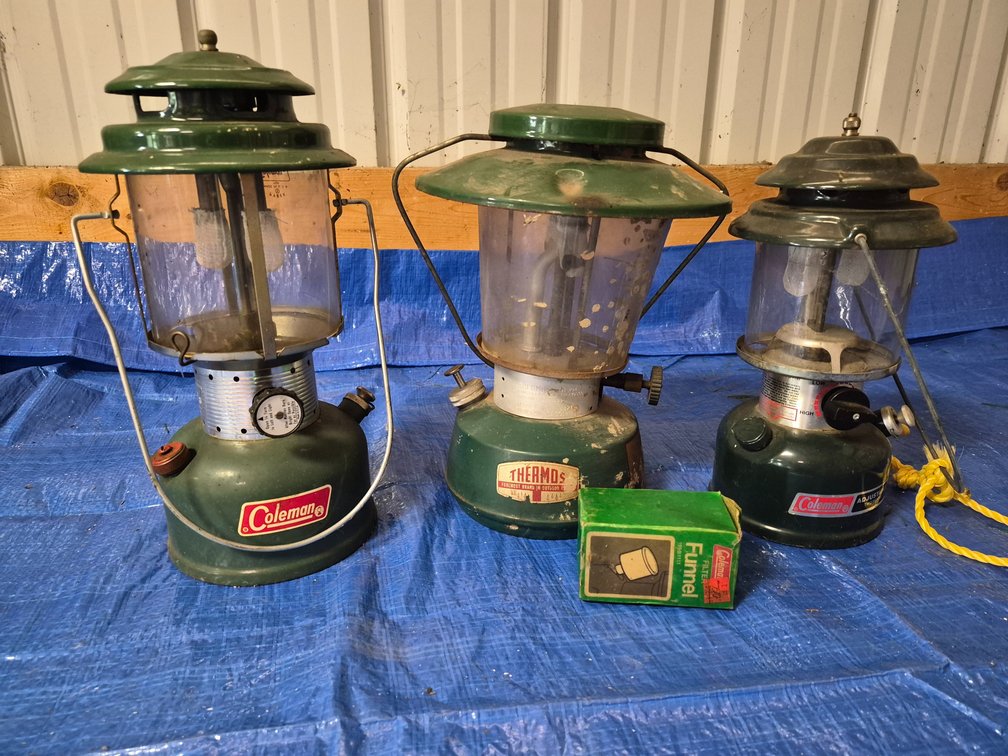 Liquid Fuel Camping Lanterns and Filter Funnel