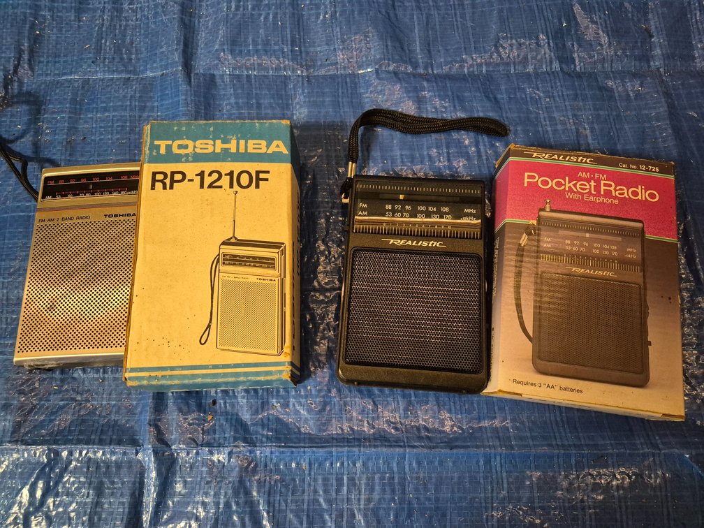 Portable AM/FM Pocket Radios with Original Boxes