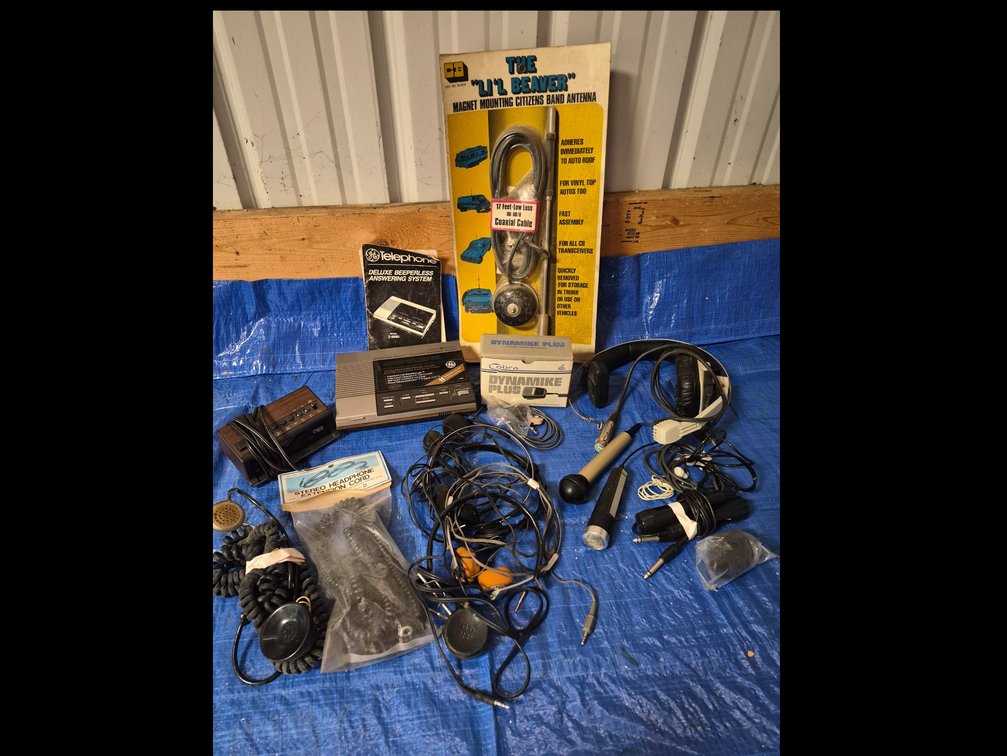 CB Antenna, Telephone Answering Machine, Microphones, and More