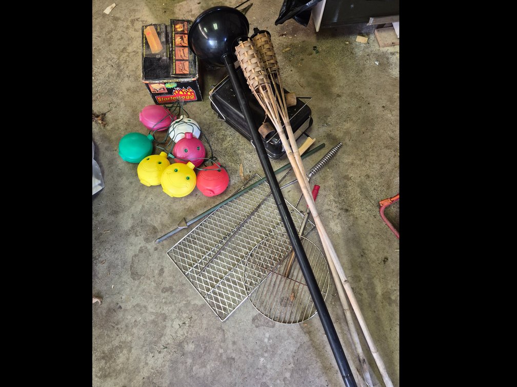 Tabletop Gas Grill, Campfire Grates, Tiki Torches, and More