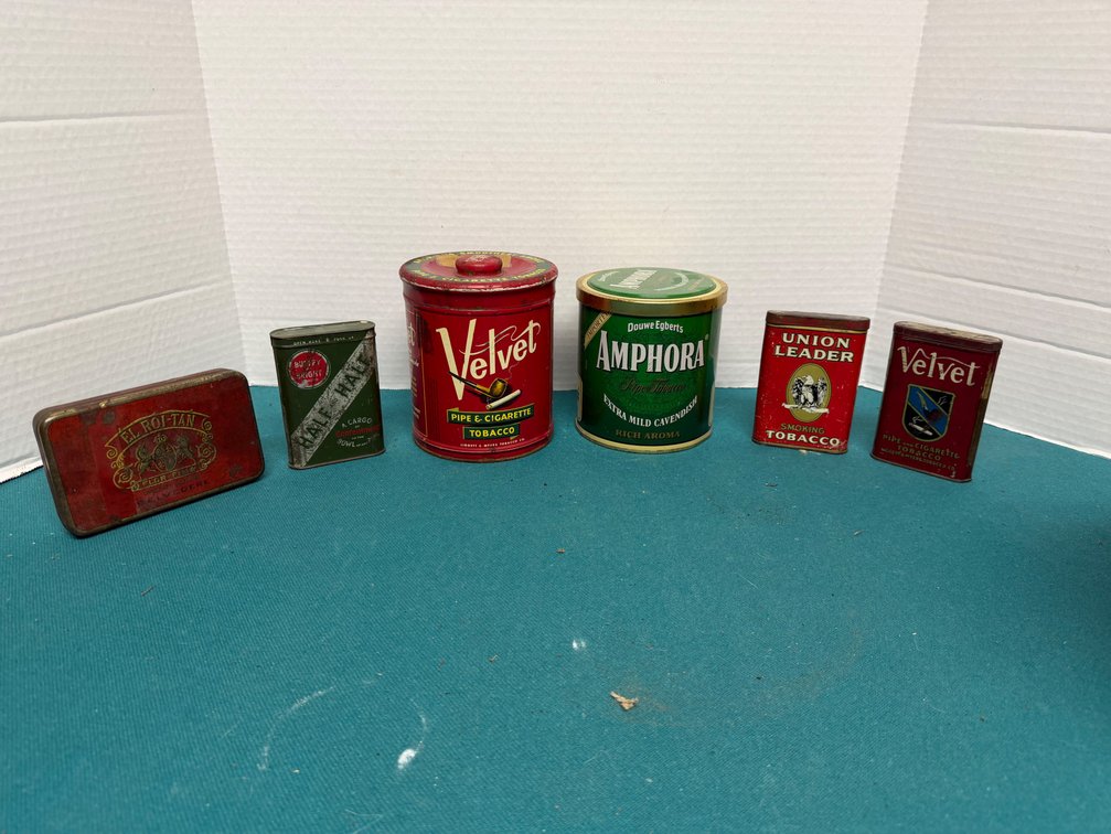 Lithographed Metal Tobacco and Cigar Tins