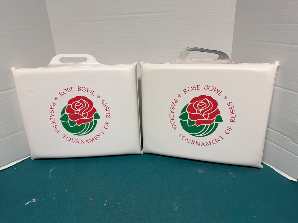 Pair of Rose Bowl Vinyl Stadium Seat Cushions