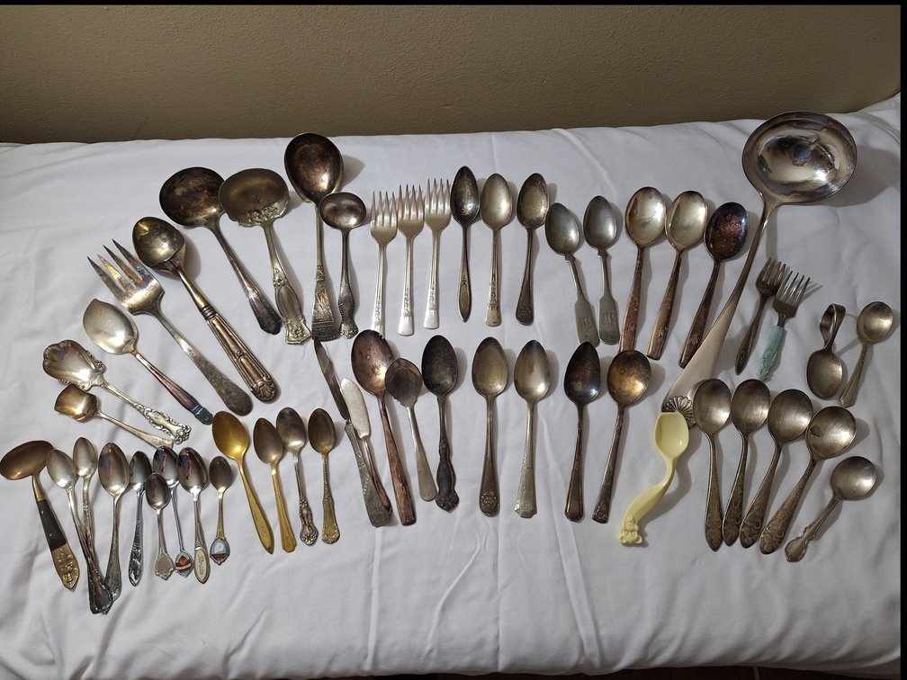 Silver Plated Flatware, Souvenir Spoons, and Serving Utensils