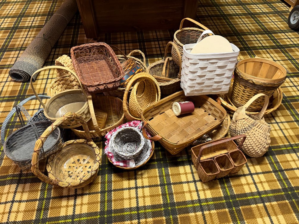 Woven Baskets, Wood Splint Tray