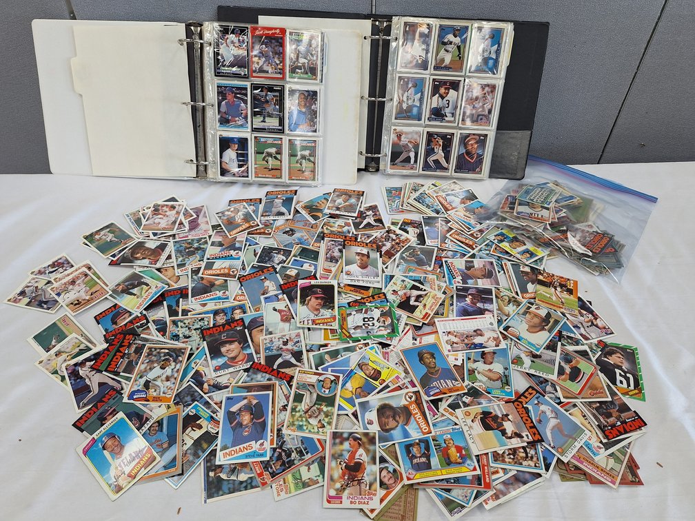 Baseball Trading Cards, Binder, and Collectible Coins