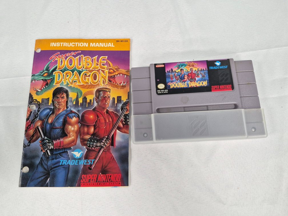 Super Double Dragon Super Nintendo Cartridge with Manual