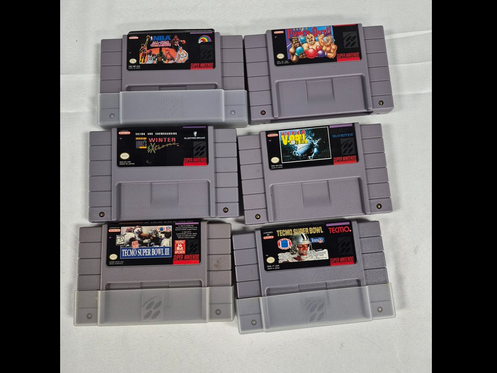 Super Nintendo Entertainment System Video Game Cartridges