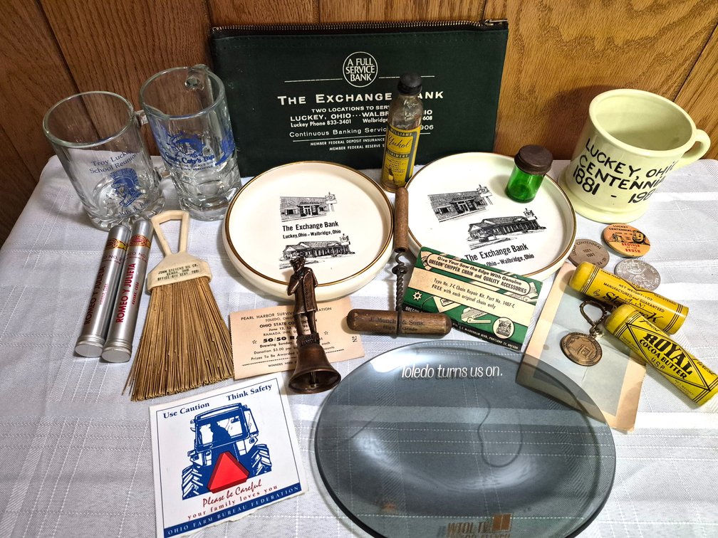 Luckey, Ohio Memorabilia, Advertising Tins, and Collectibles